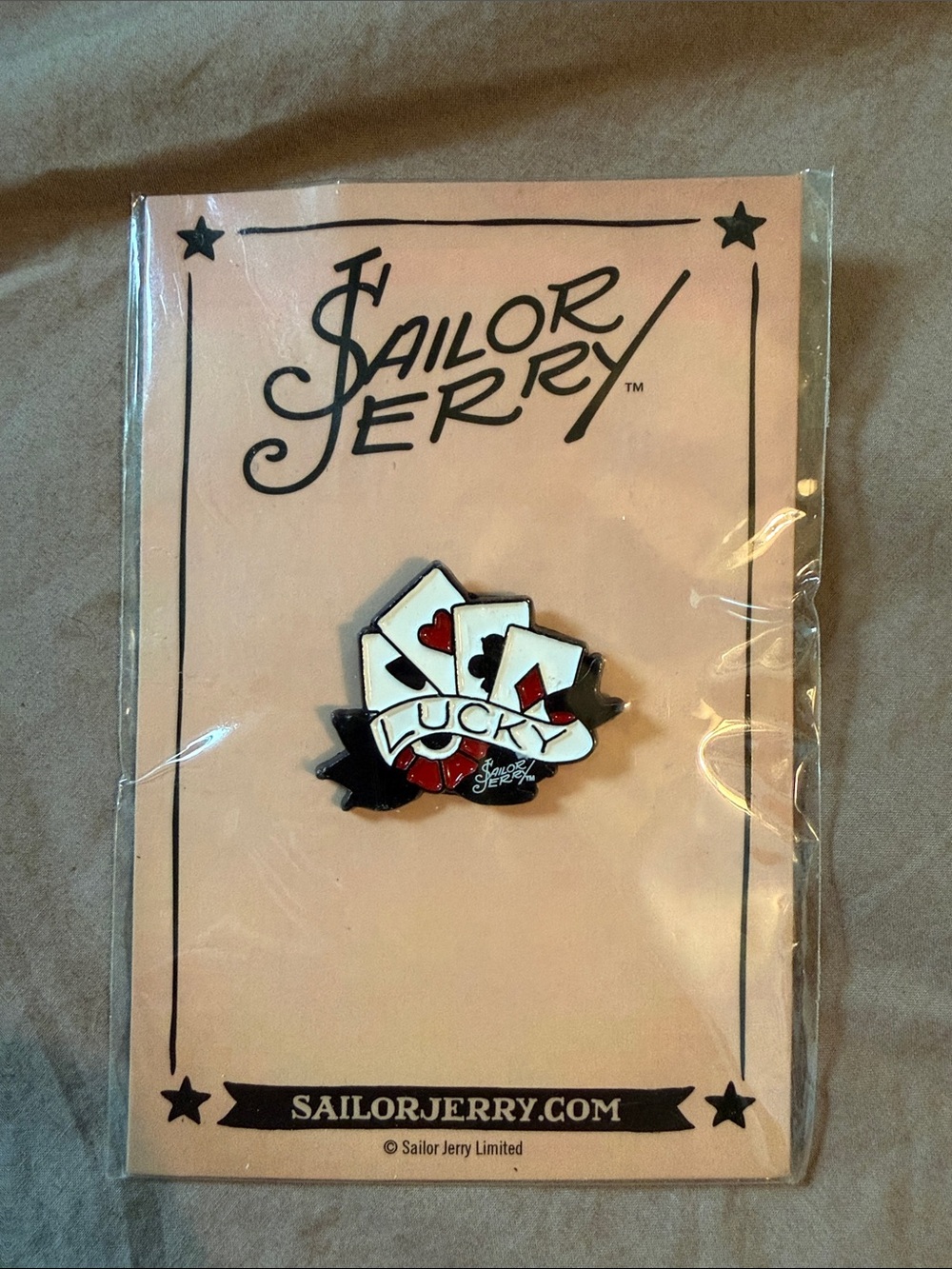 Sailor Jerry Lucky Playing Cards Enamel Pin